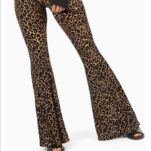Blackmilk velvet leopard flares